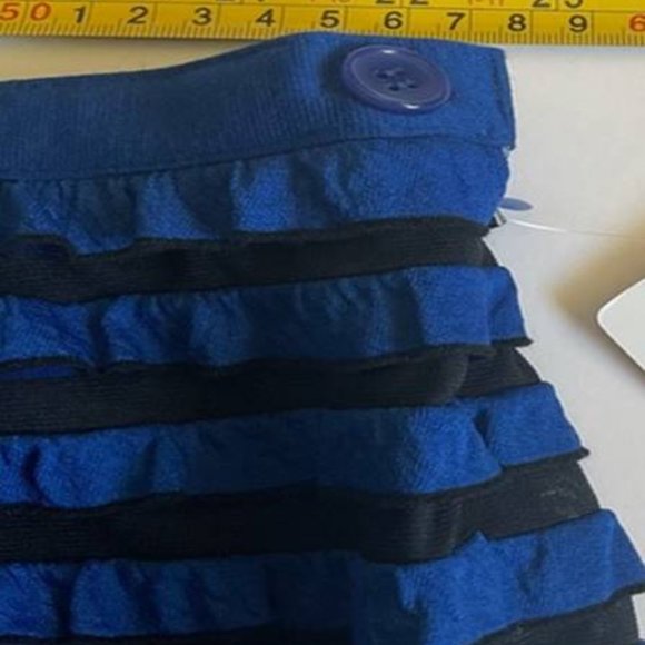 ML Studio 3X Skirt 3Pc Outfit Plus Size 3X Blue Black Color Block Jacket Skirt - Picture 8 of 12